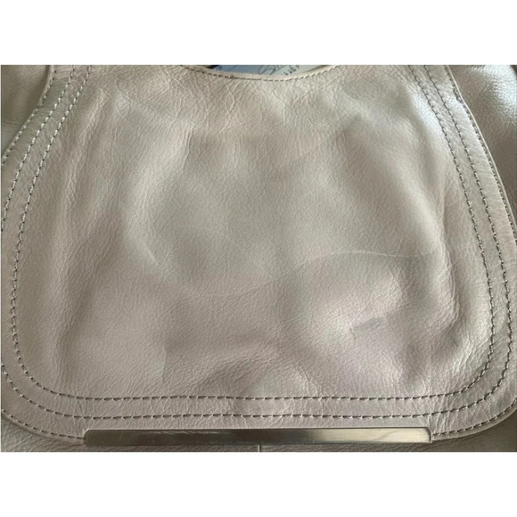 Audrey Brooke Large Bone Beige Leather Tote Handbag Nice Condition - Picture 4 of 12